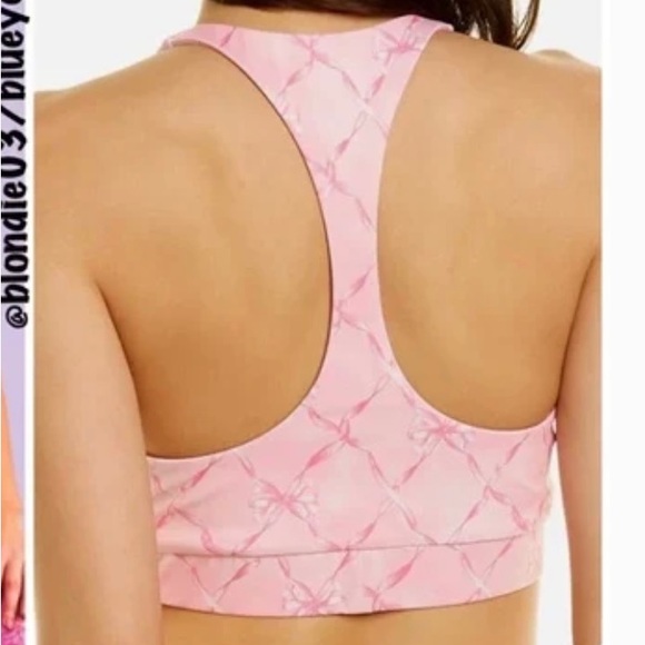 NWT LoveShackFancy x Beach Riot Pink Bow Twist Top - Picture 2 of 5